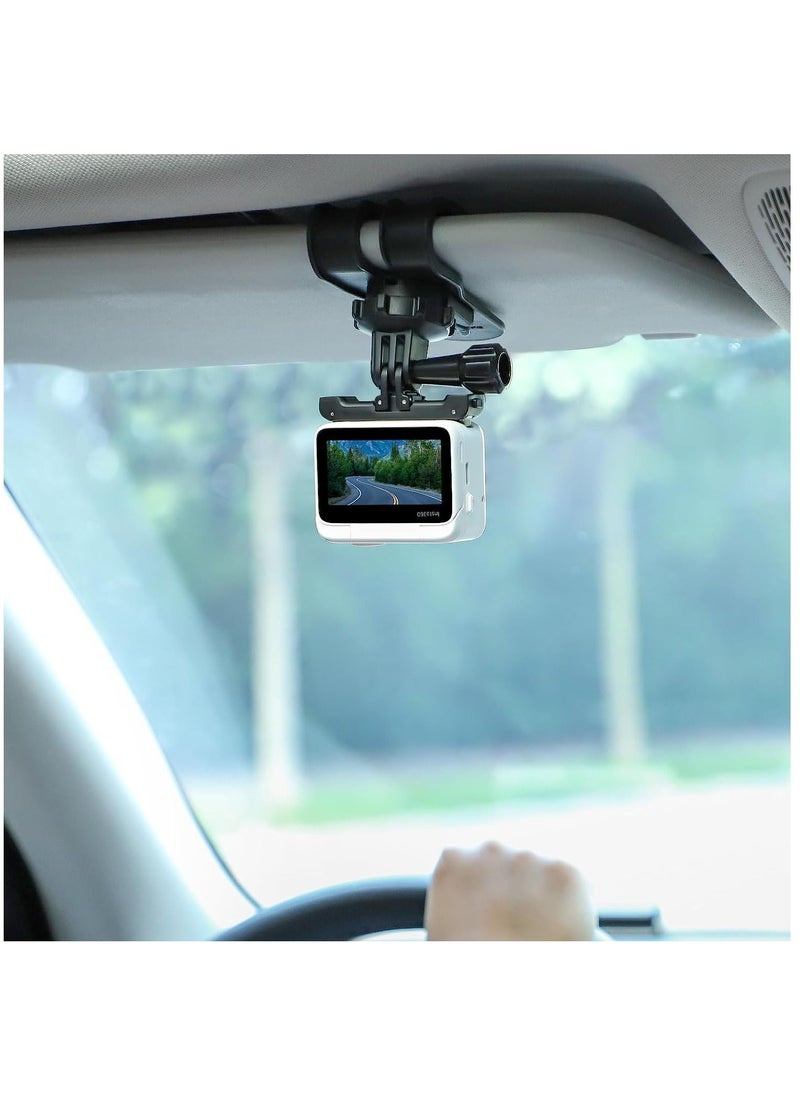 SYOSI - Camera Clip mounting Bracket/Car Sunshade mounting Bracket for Insta360 GO 3/ONE X3/ONE X2/GoPro Series, 360° Rotating Phone Bracket - Image 1
