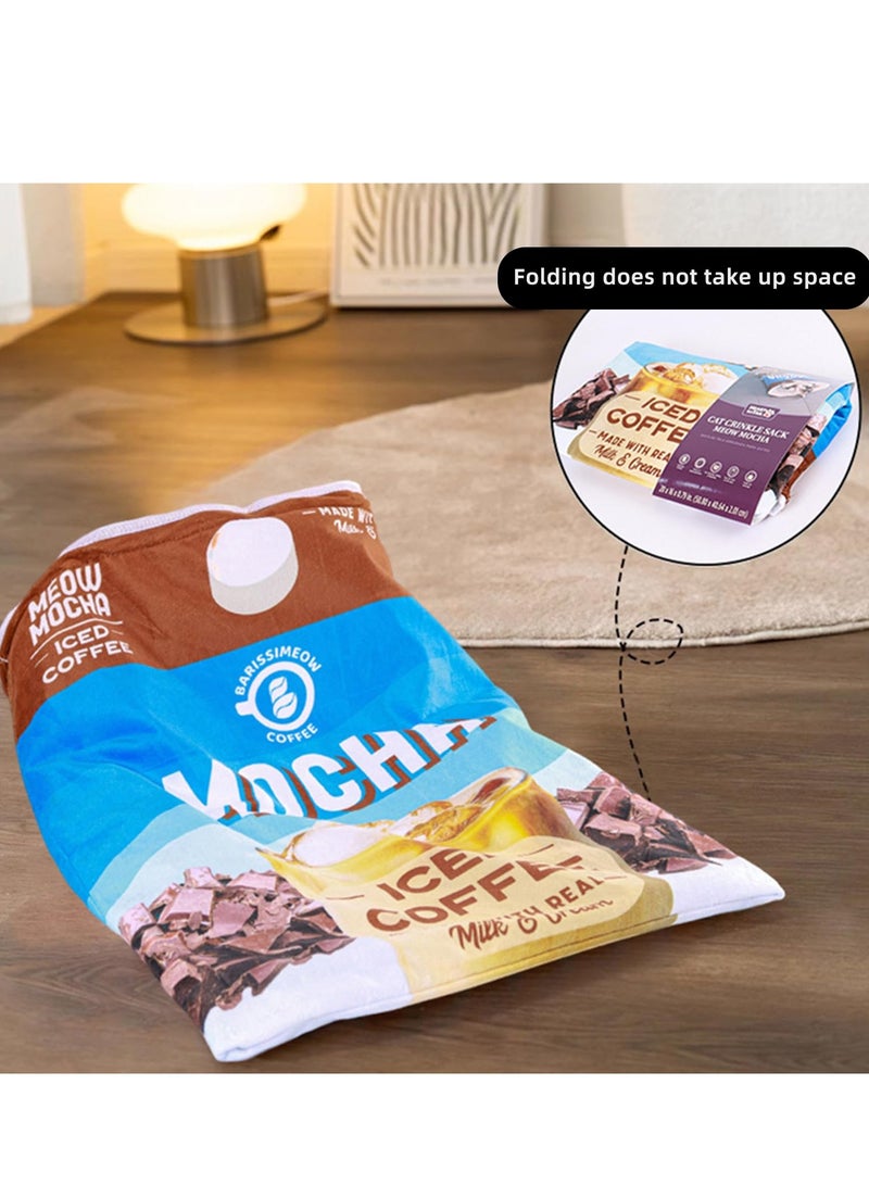 Excefore Cat Sleeping Bag, 20 inches*16 inches Cute Cats Bed Large Pet Cave, Washable Self Warming Cat Bed Snuggle Sack Warm Indoor Cat Cave Bed Winter Pet Bed, for Puppy Rabbit Kitty - Image 2