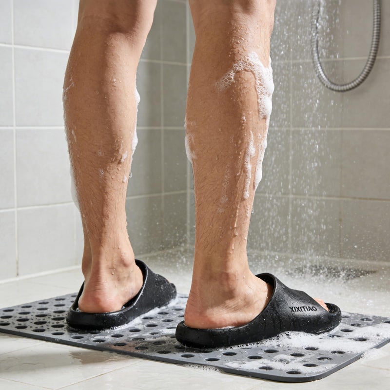 XIXITIAO Shower Shoes for Women Men,Non-Slip Pool Slides,Quick Drying Shower Slippers,Lightweight Shower Sandals with Drain Holes for College Dorm, Beach, Bathroom & Gym - Image 2