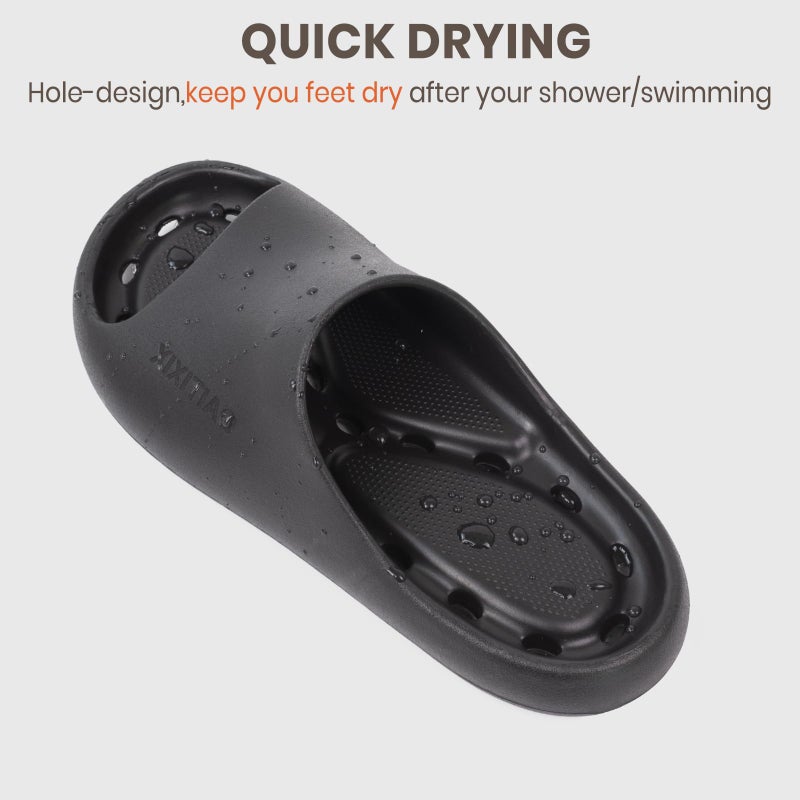 XIXITIAO Shower Shoes for Women Men,Non-Slip Pool Slides,Quick Drying Shower Slippers,Lightweight Shower Sandals with Drain Holes for College Dorm, Beach, Bathroom & Gym - Image 4