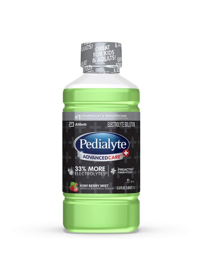Pedialyte مشروب بيداليتي متقدم العناية بلس للترطيب بالكهارل، يحتوي على 33% أكثر من الكهارل ويحتوي على بروبيوتيك PreActiv، نكهة كيوي وتوت، 1 لتر - Image 1