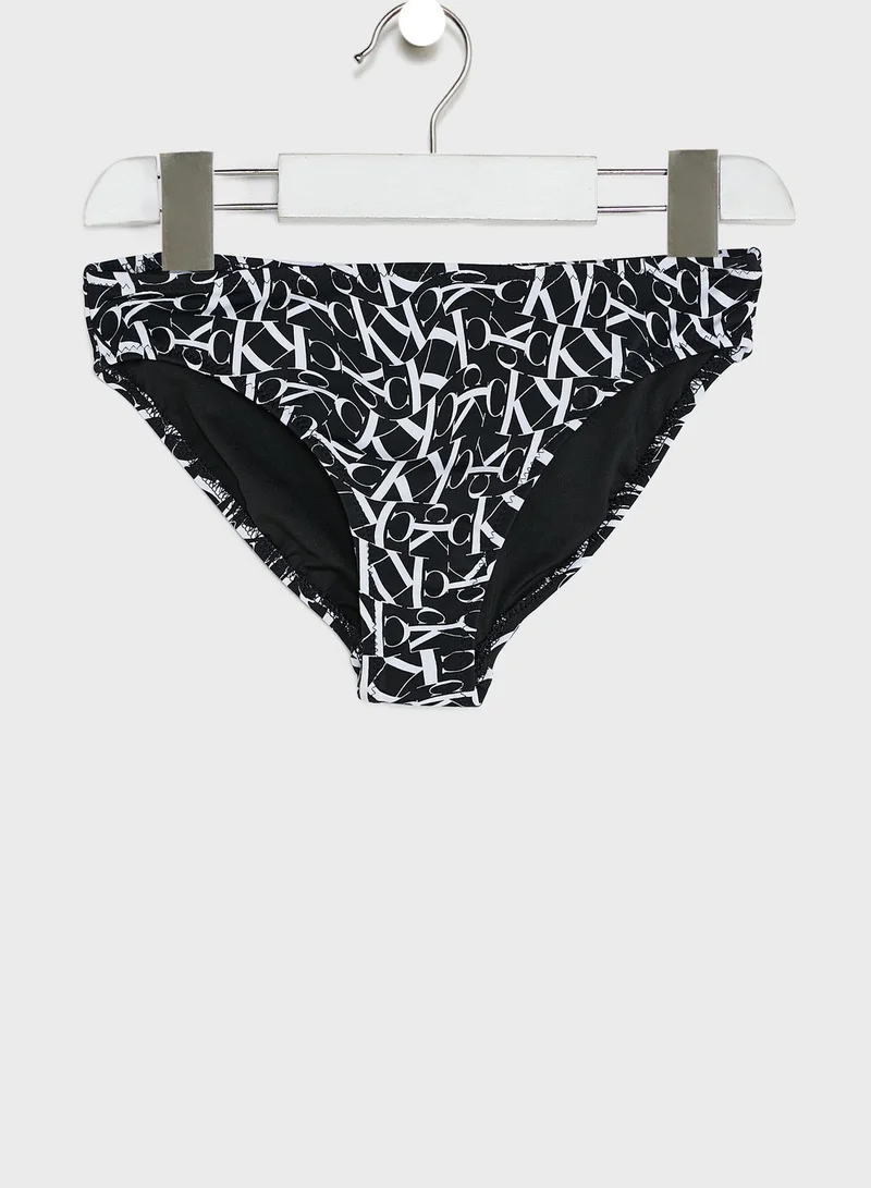 Calvin Klein Jeans Youth Logo Print Bikini Set