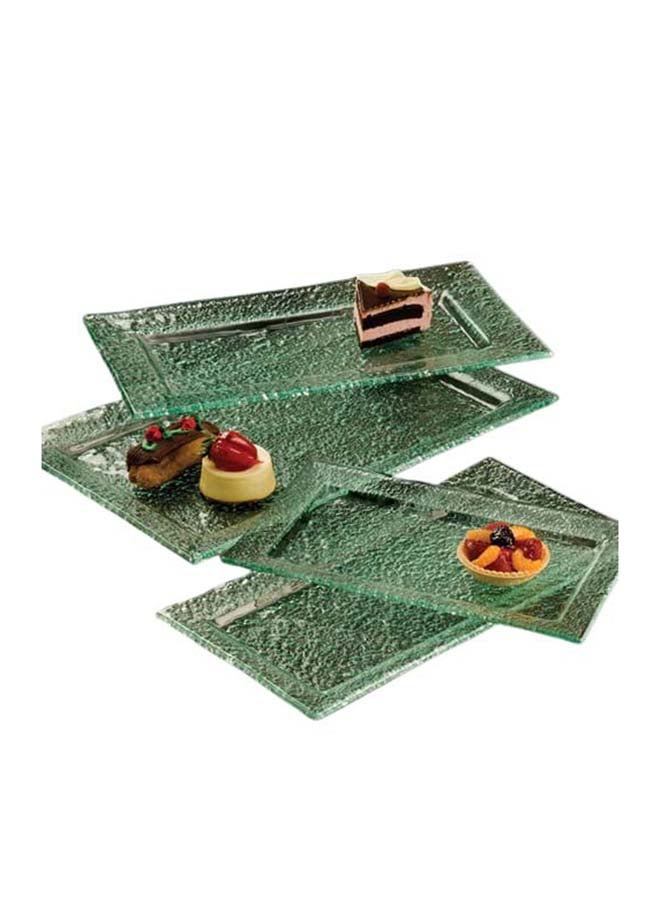 Rectangular Green Glacier Platters 15" L X 9" W X