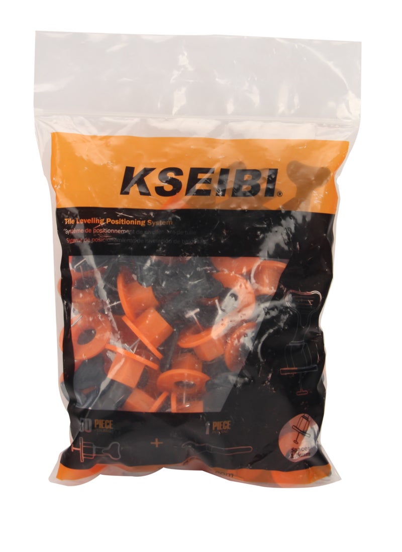 KSEIBI Tile Leveling System, Spacer 1.5mm, 50-Pc, Reusable, Plastic Pins, for Building Walls & Floors, Used in the Installation of Ceramic, Tile Installation for Building Walls & Floors.  - Image 3