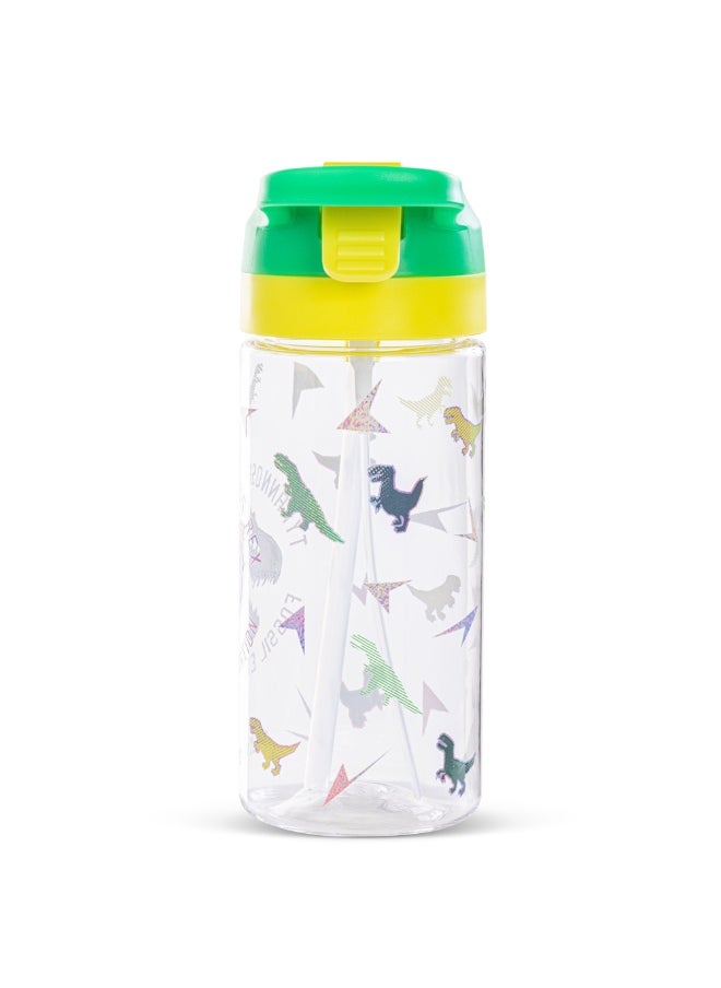 Eazy Kids Eazy Kids -Dinosaur Tritan Water Bottle W/ Spray 500ml - Green  - Image 2