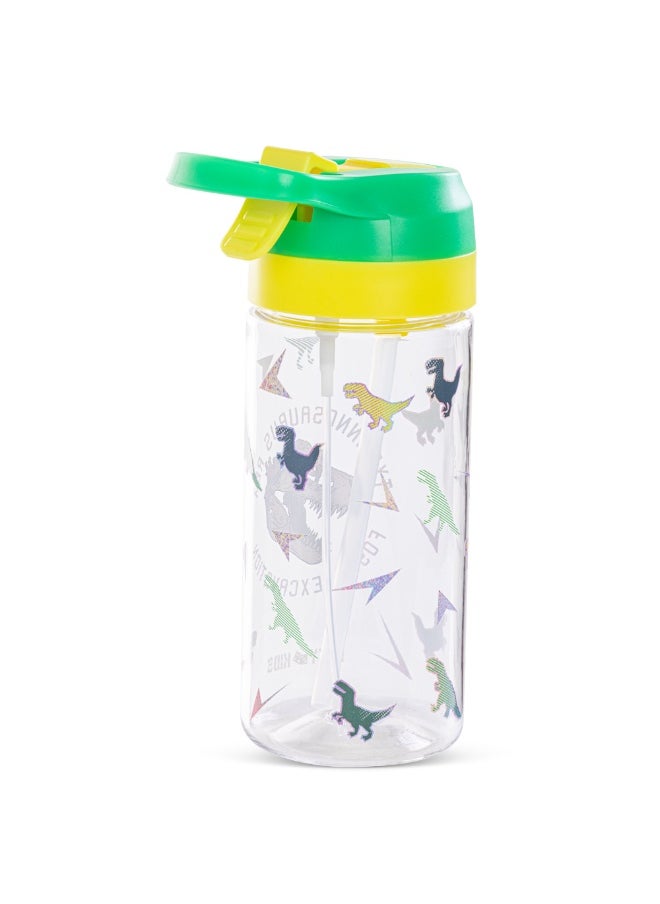 Eazy Kids Eazy Kids -Dinosaur Tritan Water Bottle W/ Spray 500ml - Green  - Image 3