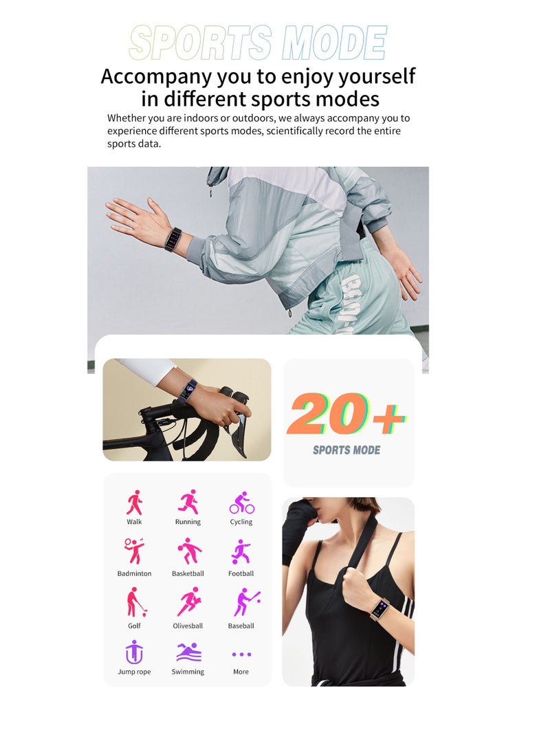 ارواق ساعة H80 مقاس 1.47 بوصة تعمل باللمس بالكامل IP67 شاشة مراقبة صحية مقاومة للماء 20 أوضاع رياضية 25 يومًا في وضع الاستعداد قرص مخصص متوافق مع نظام Android iOS - Image 4