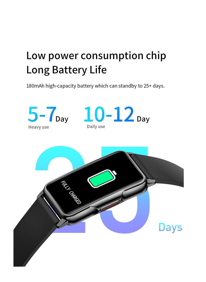 ارواق ساعة H80 مقاس 1.47 بوصة تعمل باللمس بالكامل IP67 شاشة مراقبة صحية مقاومة للماء 20 أوضاع رياضية 25 يومًا في وضع الاستعداد قرص مخصص متوافق مع نظام Android iOS - Image 3