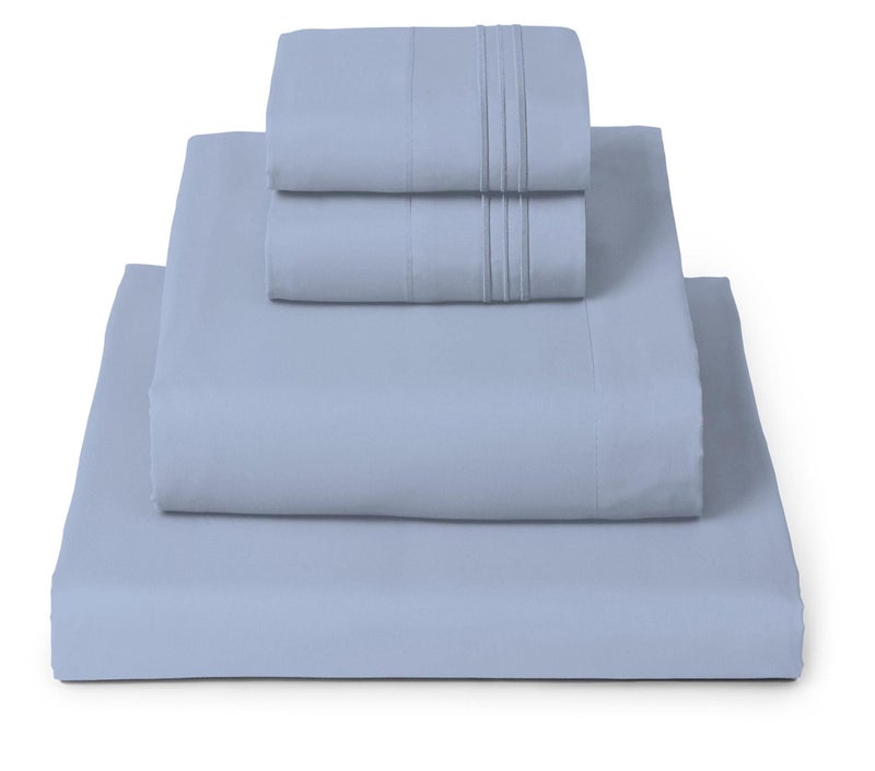 Mellanni Queen Sheets Set  4 PC Iconic Collection Bedding  Hotel Luxury Extra Soft Cooling Bed Sheets  Wrinkle Fade Stain Resistant Queen Sky Blue