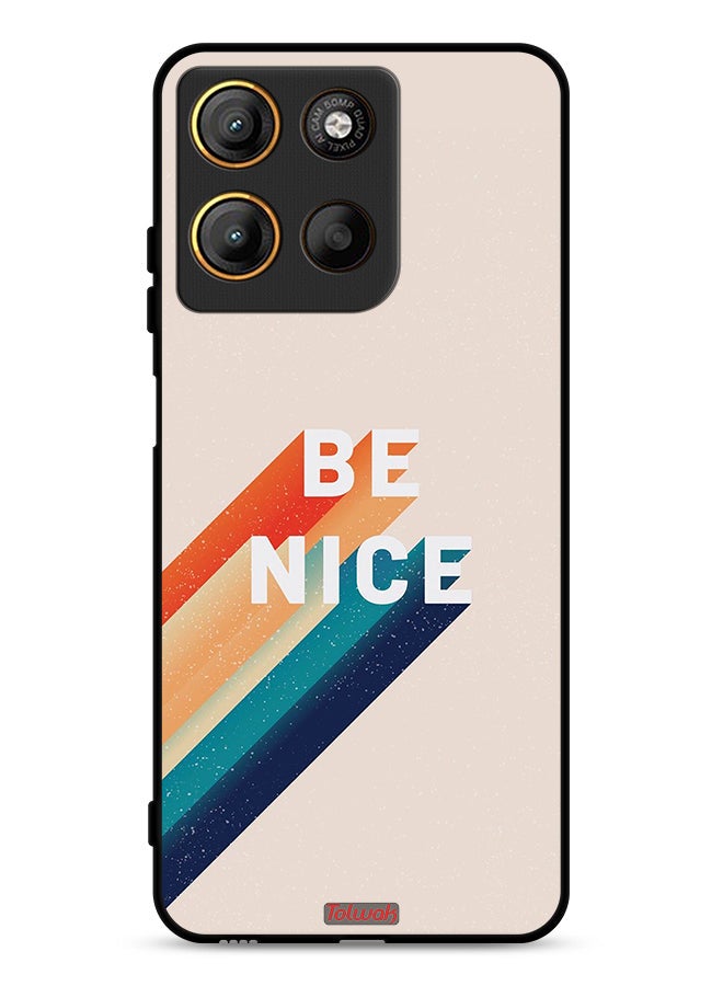 Tolwak Motorola Moto G15 Protective Case Cover Be Nice