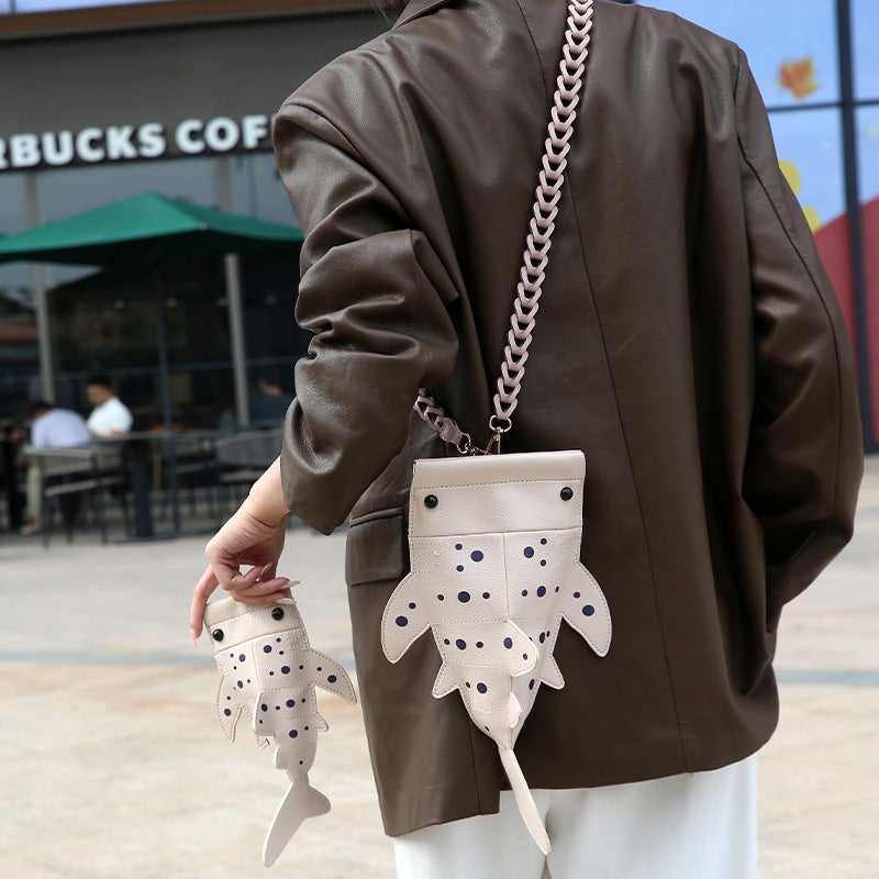 New Style Creative Mini Cartoon Shark Mobile Phone Coin Purse Fashion All-Match Shoulder Bag Messenger Bag Women'S - Image 5