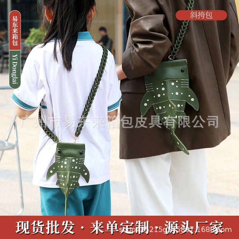 New Style Creative Mini Cartoon Shark Mobile Phone Coin Purse Fashion All-Match Shoulder Bag Messenger Bag Women'S - Image 2