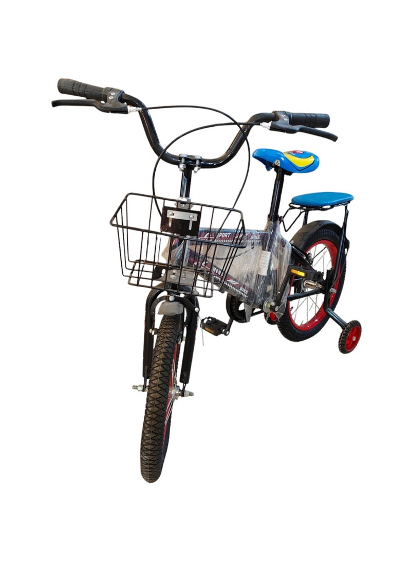 Generic Kids Bike with Hand Brake and Basket for Ages 3-9 Years, Bicycle Training Wheels Fenders, Children Bicycle with falling system safety - Red Mushroom  - Image 3