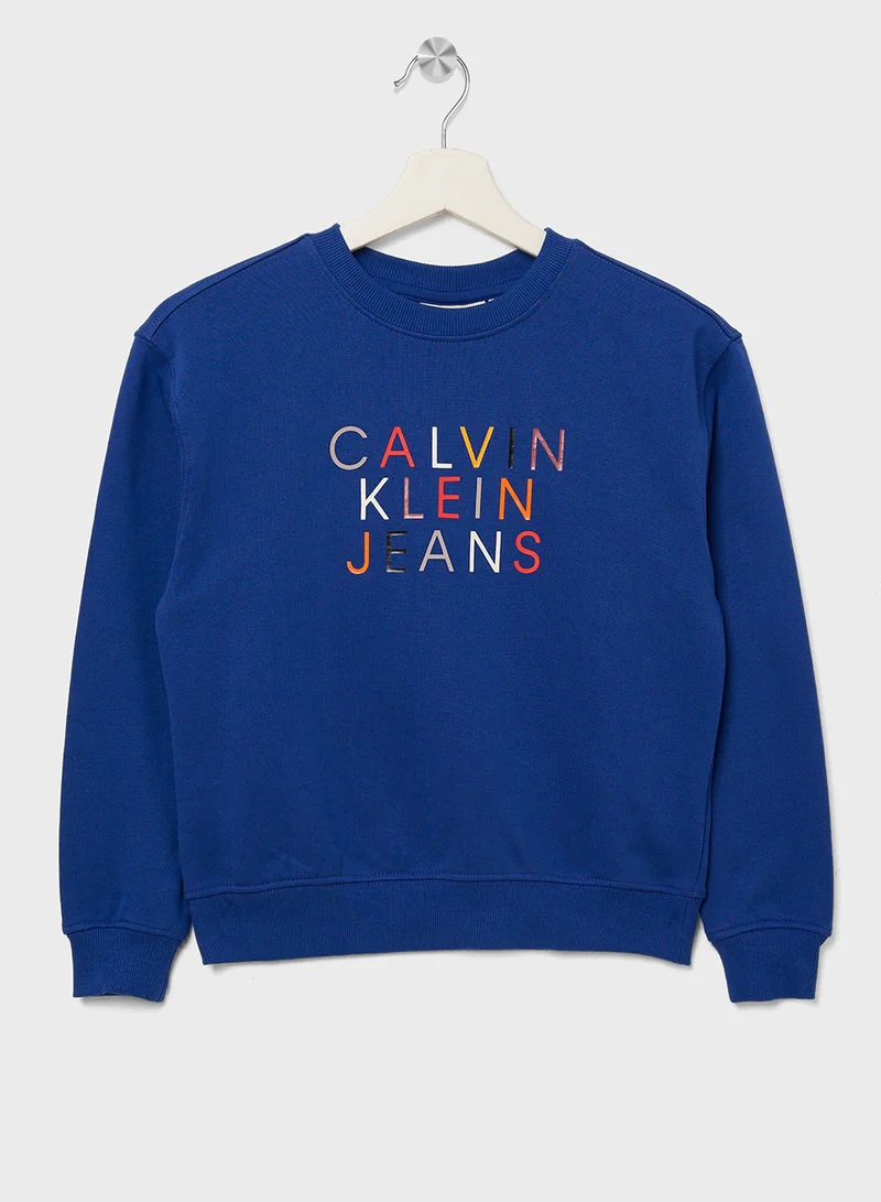 Calvin Klein Jeans Youth Logo Graphic Sweatshirt