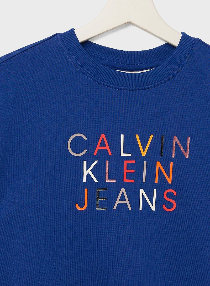 Calvin Klein Jeans Youth Logo Graphic Sweatshirt