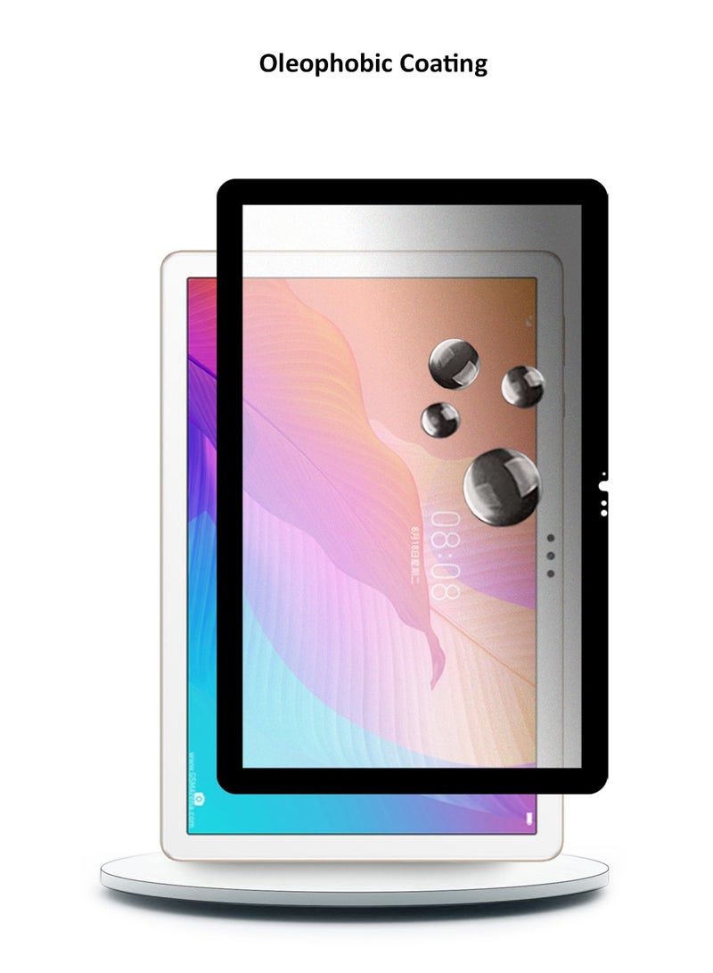 دبليو تيك هونر باد اكس 8 / هونر باد اكس 8 لايت 2022 / هواوي ميت باد تي 10 اس / تي 10 / تي 10 إس (10.1 بوصة) 2020 (AGS3-L09 ، AGS3-W09) نانو سيراميك كامل الغراء غطاء كامل واقي شاشة مرن غير لامع (TSCNMN) - شفاف / أسود - Image 5