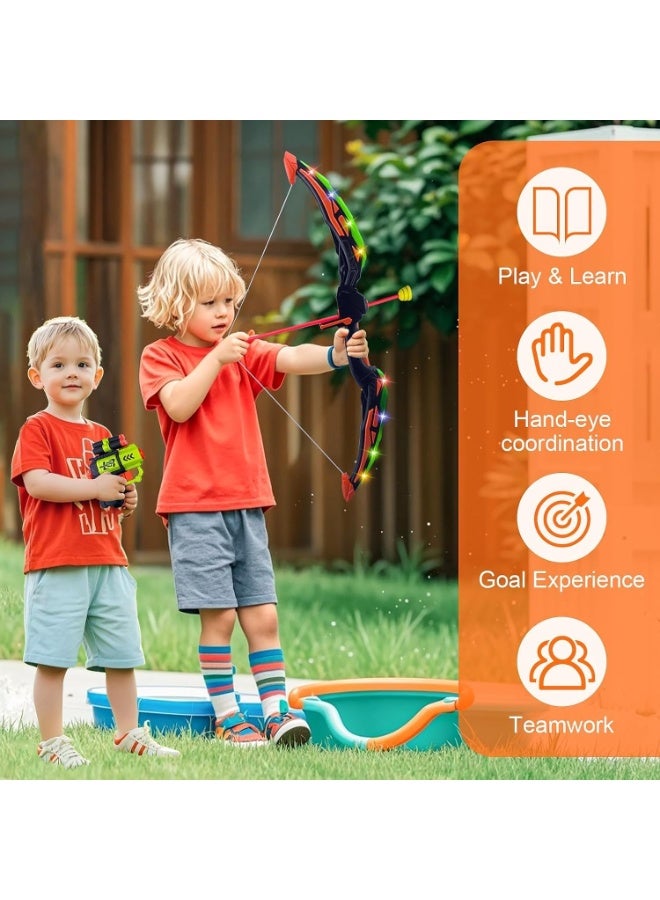Soofam Kids Bow and Arrow Set Toy,Safe Plastic Archery Shooting Toy Set, Backyard Shooting Games, Indoor Outdoor Sport Playset Birthday Gifts Toys for Boys Girls Ages 4-12 - Image 4