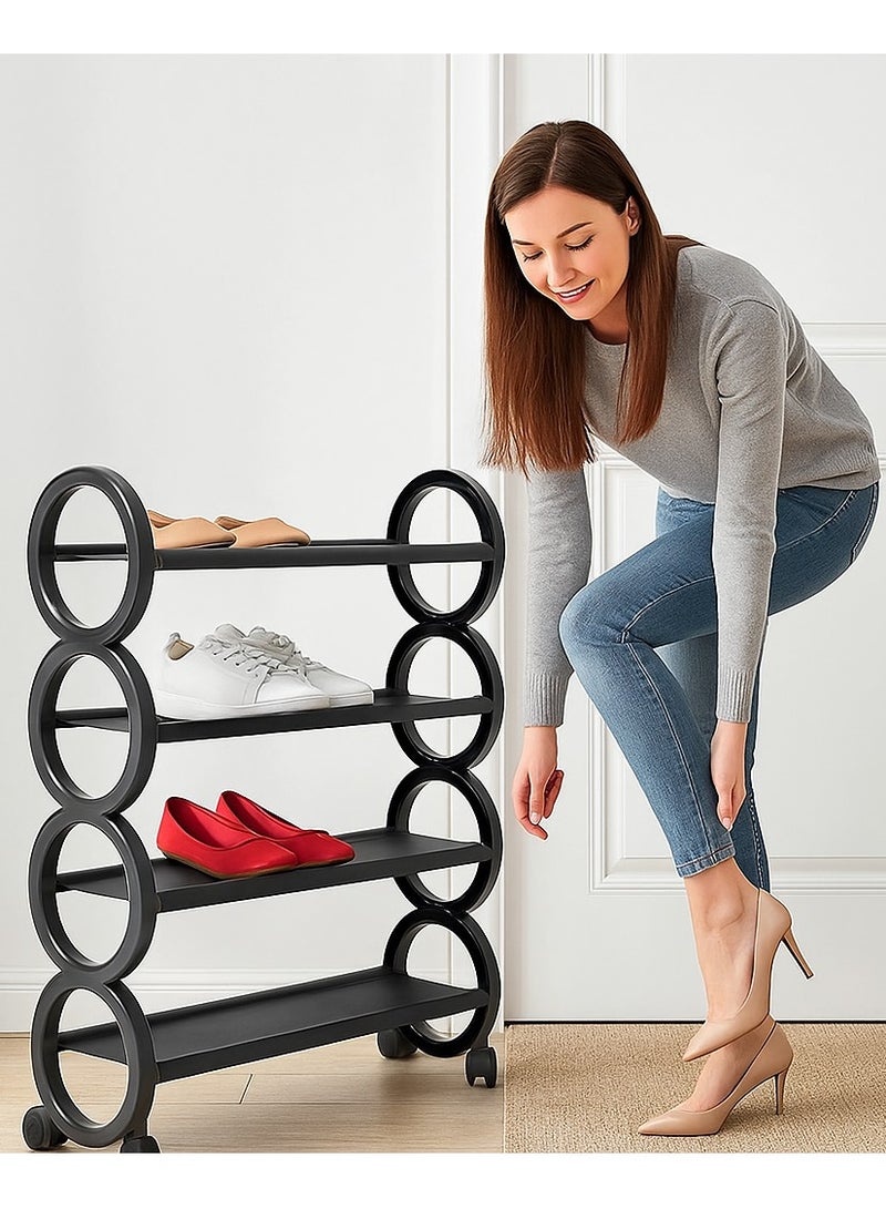 Generic FFD Versatile Multi-Layer Storage Organizer with Rolling Wheels – Waterproof Fabric Shoe Rack for Shoes, Handbags, Slippers, and More – Perfect for Bedroom, Closet, Garage, and Hallway - Image 3
