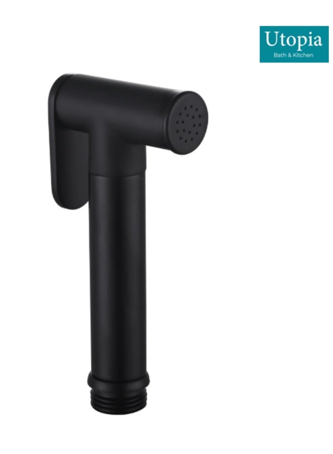 UTOPIA Brass Shattaf With Hose And Holder (Set), Matt Black - Image 1