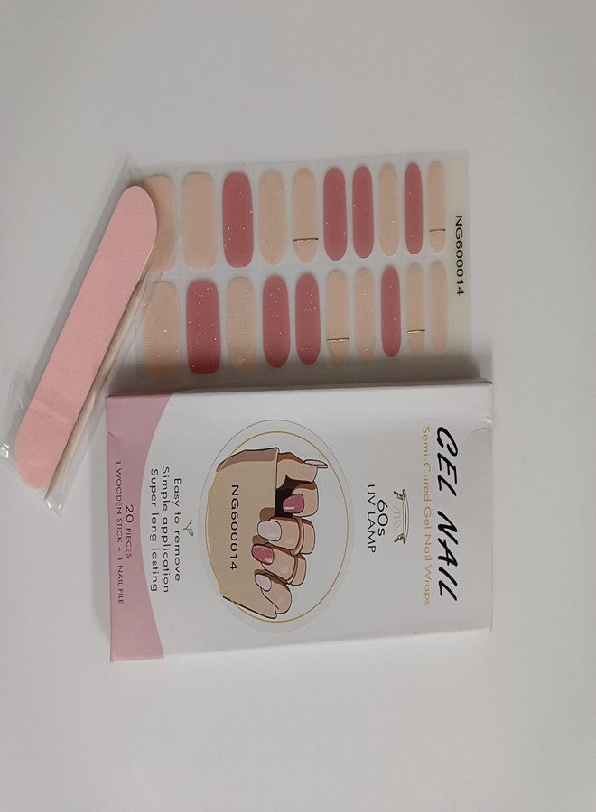 Swejos UV Stickers Semi Cured Nail Wraps Salon Quality Gel Nail Polish Strips Manicure Stickers (014) - Image 5