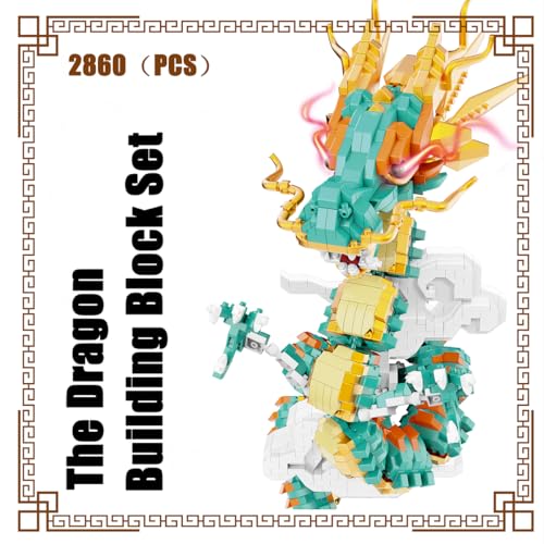 BDYDT Dragon Series Auspicious Lucky Dragon Micro Building Blocks Set 2860PCSBuilding Set Model Toys Gifts for Kid and Adult - Image 5