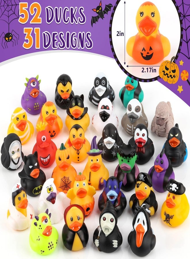 DMSKY 52 Pack Halloween Rubber Ducks Bulk, Halloween Party Favors Halloween Basket Stuffers, Gift Exchange, Treat Supplies Goodie Bag Fillers - Image 3