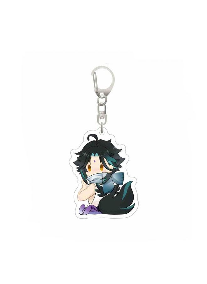 Generic - Genshin Impact Game Acrylic Keychain Chain for Accessories Cute Bag Pendant Key Ring Jewelry Gift (6pcs) - Image 1