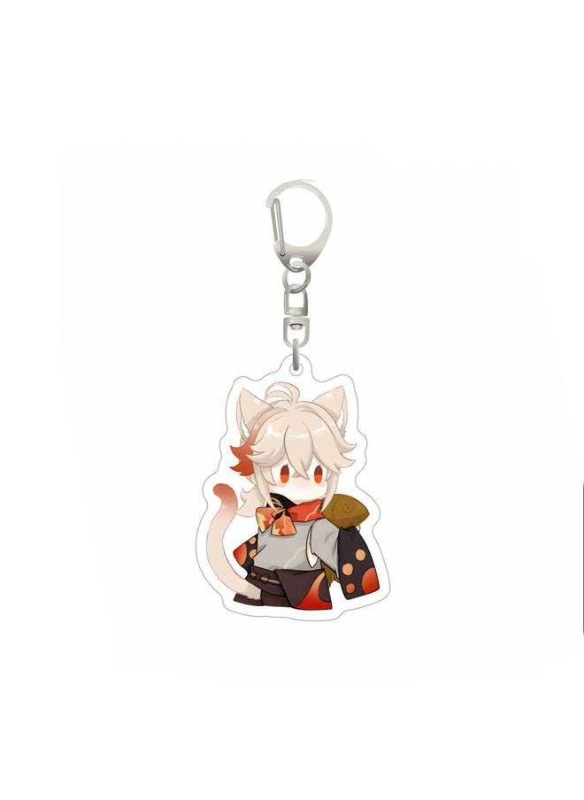 Generic - Genshin Impact Game Acrylic Keychain Chain for Accessories Cute Bag Pendant Key Ring Jewelry Gift (6pcs) - Image 1