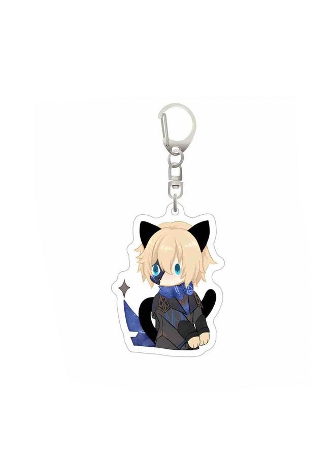 Generic - Genshin Impact Game Acrylic Keychain Chain for Accessories Cute Bag Pendant Key Ring Jewelry Gift (6pcs) - Image 1