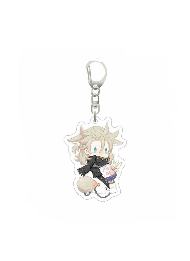 Generic - Genshin Impact Game Acrylic Keychain Chain for Accessories Cute Bag Pendant Key Ring Jewelry Gift (6pcs) - Image 1