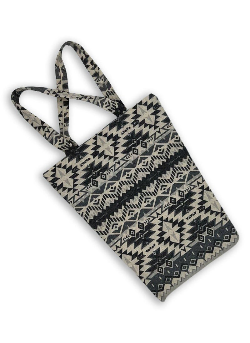 Gharibo Bags - casual printed linen tote bag T230013B - Image 1