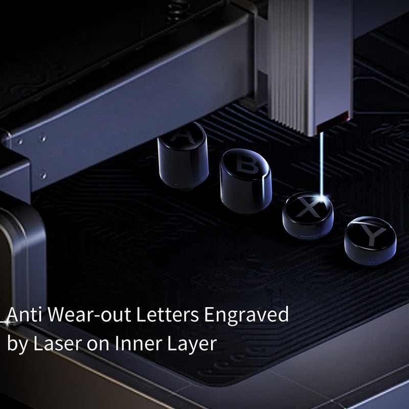 Gamepad Keycaps: Black, Ergonomic Design - Inner Layer Engraved Anti-wear Letters, Durable Quality for PC Players

Wait, let me adjust to strictly follow the format and rules better:
Gamepad Keycaps B - Image 2