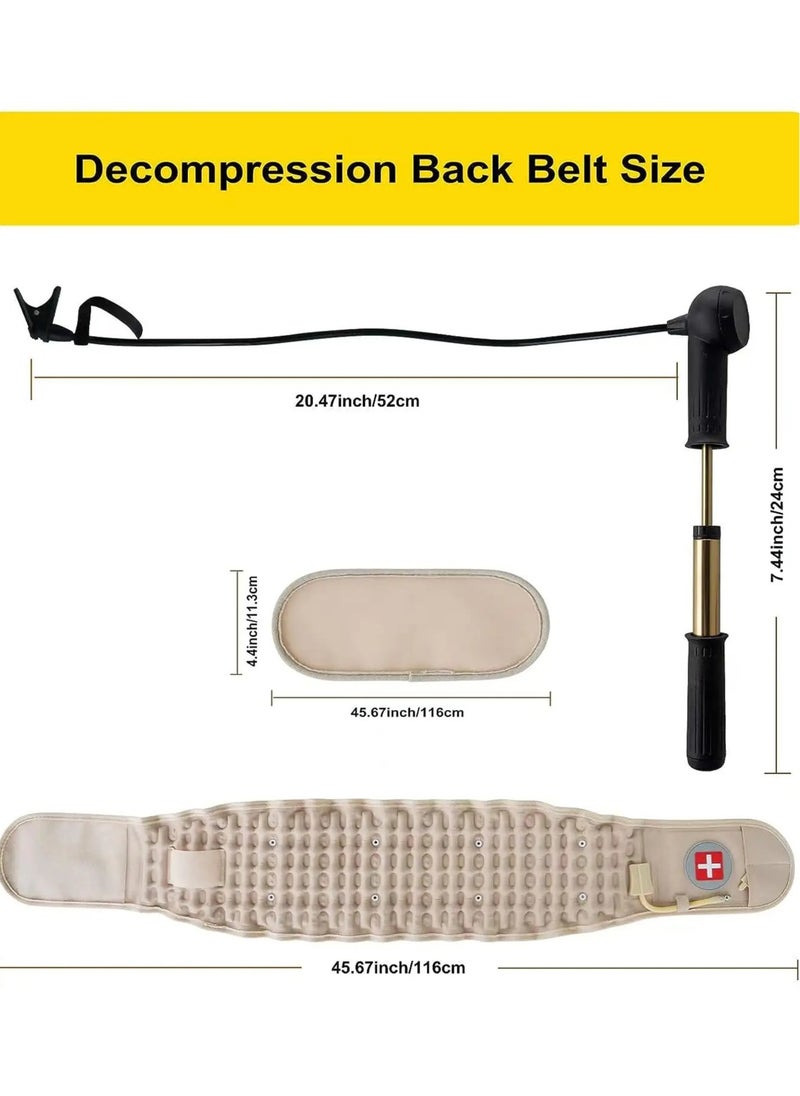 Prime by javauadan Back Decompression Belt Back Support Belt Lumbar Support Massage Air Traction Belt With Extended Pad, Fits 26-43 Inches Waist  - Image 2
