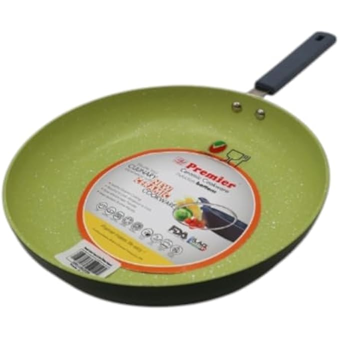 Premier Ceramic NonStick Frypan 26Cm  EcoFriendly Cookware With NonToxic Ceramic Coating  HeatResistant Handle  Suitable For Gas Electric And Induction Cooktops - Image 4