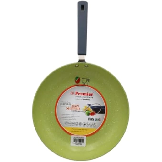 Premier Ceramic NonStick Frypan 26Cm  EcoFriendly Cookware With NonToxic Ceramic Coating  HeatResistant Handle  Suitable For Gas Electric And Induction Cooktops - Image 1