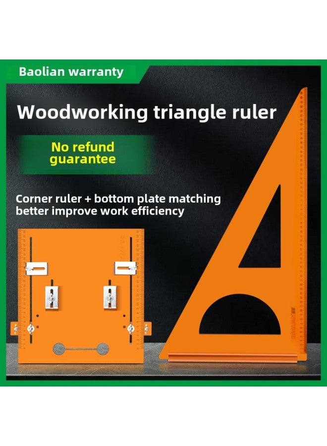 Bakelite Triangle Woodworking Special Straight Angle Ruler High Precision Angle Ruler Crank Triangle Plate 90 Degrees Generous Ruler Mountain Ruler-Model:Bakelite Ruler  Send Extension Strip - Image 2