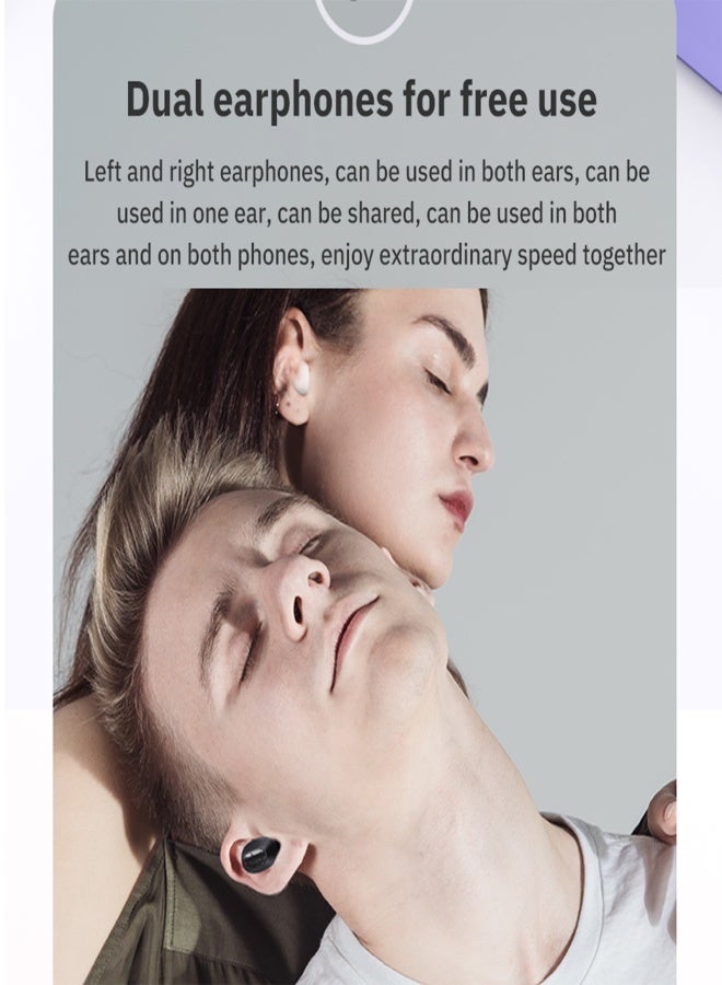 ERAZER XT62PRO Wireless Earbuds In-Ear Noise Canceling  BT 5.4 Earphones Built-in Mics Dual Decoding Earphones for Sports Gaming Workout - Image 5
