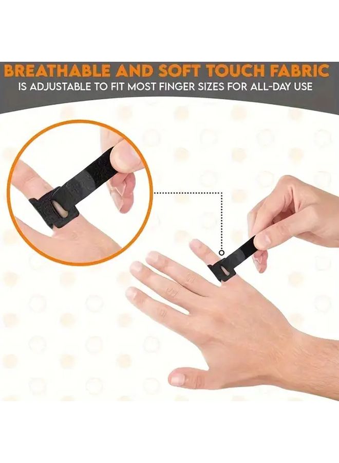 Wrist Finger Trigger Finger Splint Support Brace For All Fingers Tendon Lock Release Stabilizer Knuckle Wrap Corrects Bent Curved Locked Narrow Tenosynovitis Hand Improves Mobility Ergonomic Design Adjustable Closure Style1 Polyester Fiber - Image 2