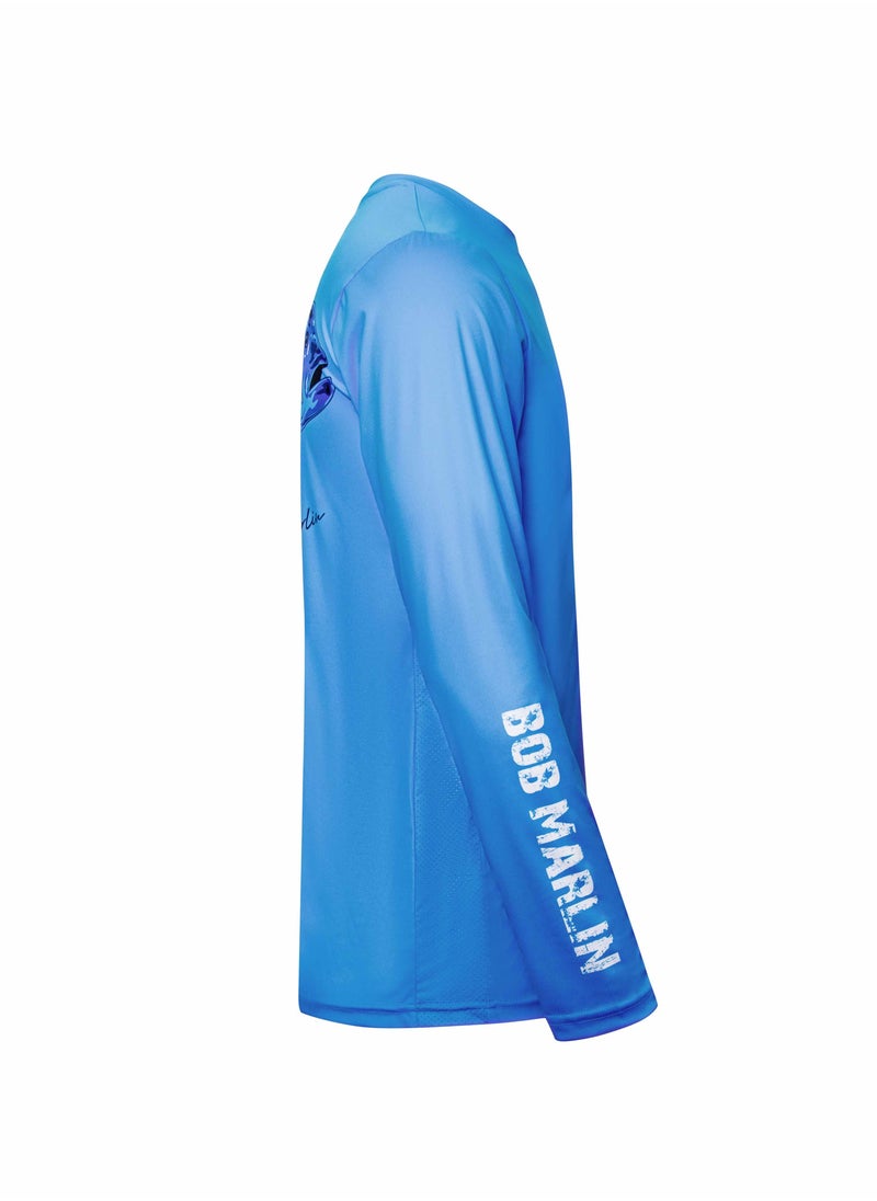 BOB MARLIN Marlin Performance Shirt Ocean Gt Blue-Medium  - Image 3