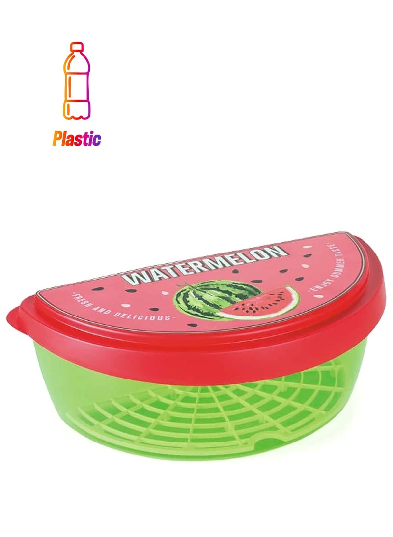 Snips Bpa Free Plastic Watermelon Container Green And Red 3 L 077107 - Image 1