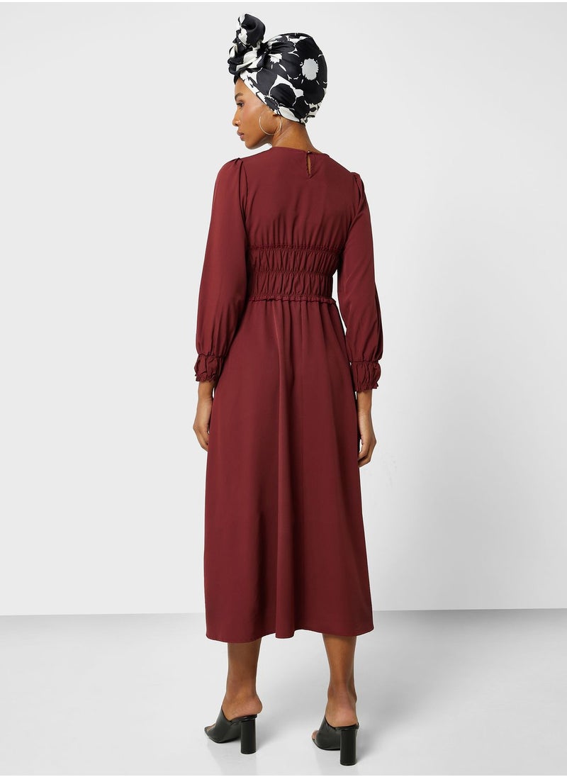 Khizana - Smocked Waist Dress - Image 1