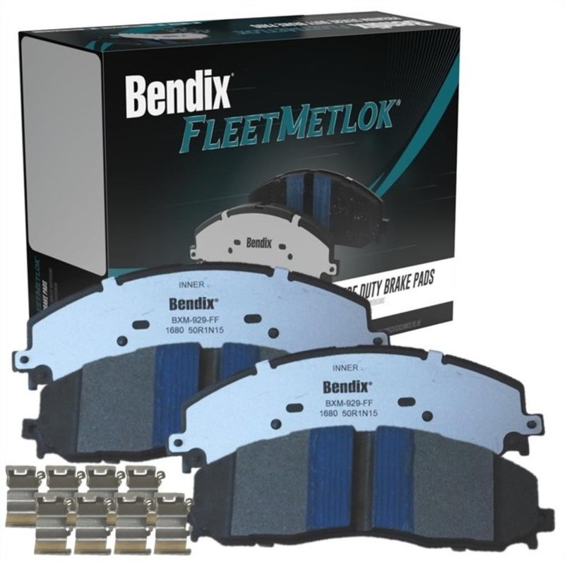 Bendix Fleet Metlok MKD1680FM Semi-Metallic Front Brake Pads for Ford F-250 Super Duty 2022-2013, F-250 Super Duty 2024, F-350 2016-2013, F-350 Super Duty 2022-2013, F-450 Super Duty 2015-2013 - Image 1