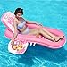 SLOOSH Pool Floats Lounger Adult Fabric Pool Floaties Lounge Convertible 2in1 Floating Water Floaty with Cup Holders Adjustable Backrest Recliner for Pool Party Pink - Image 3