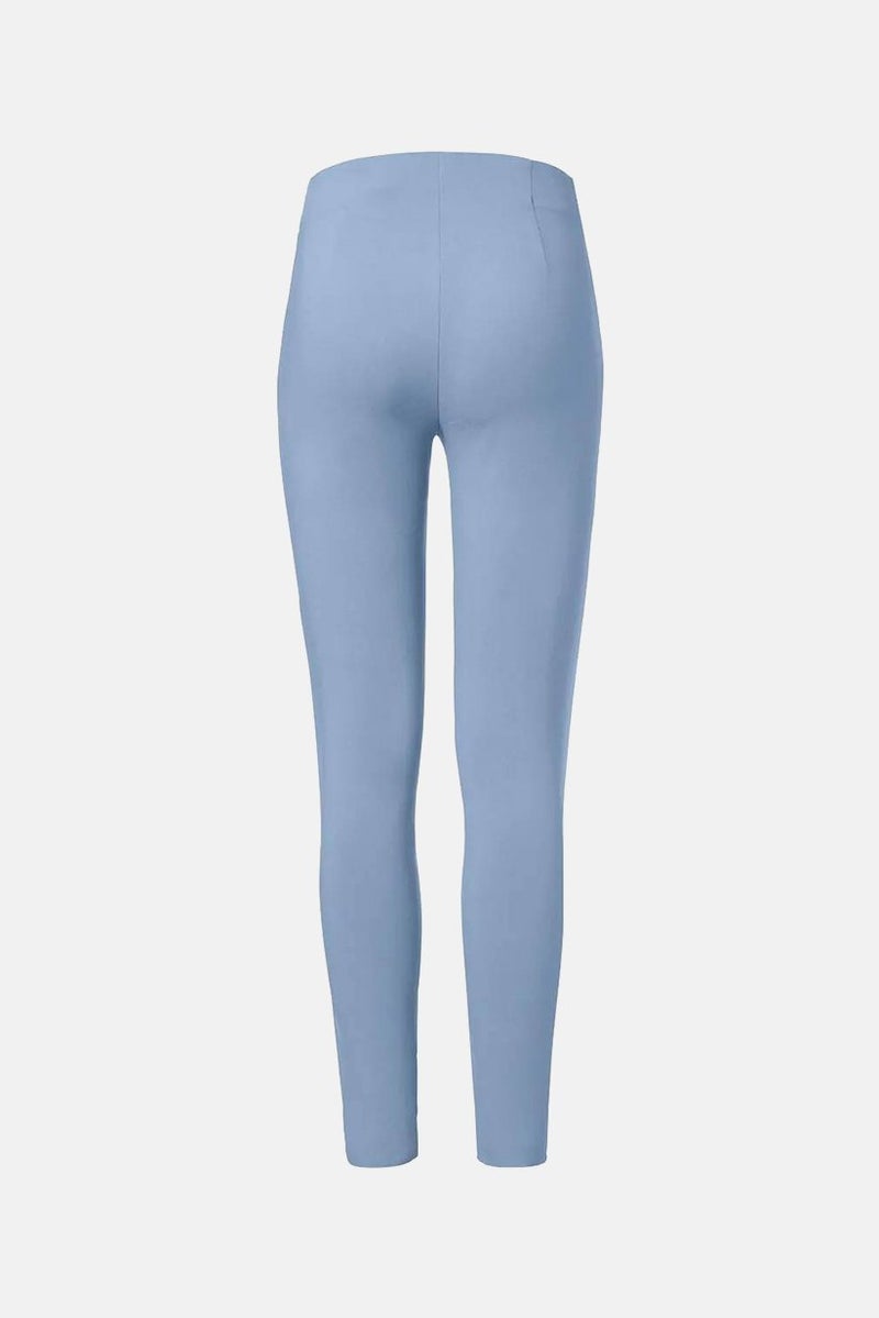 Tchibo بنطلون نسائي مستقيم سادة بتمدد، أزرق - Image 3