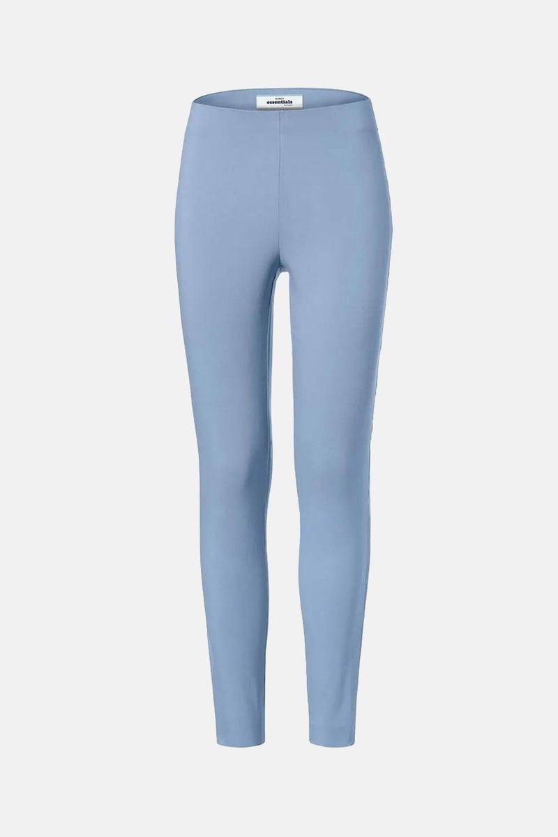 Tchibo بنطلون نسائي مستقيم سادة بتمدد، أزرق - Image 2