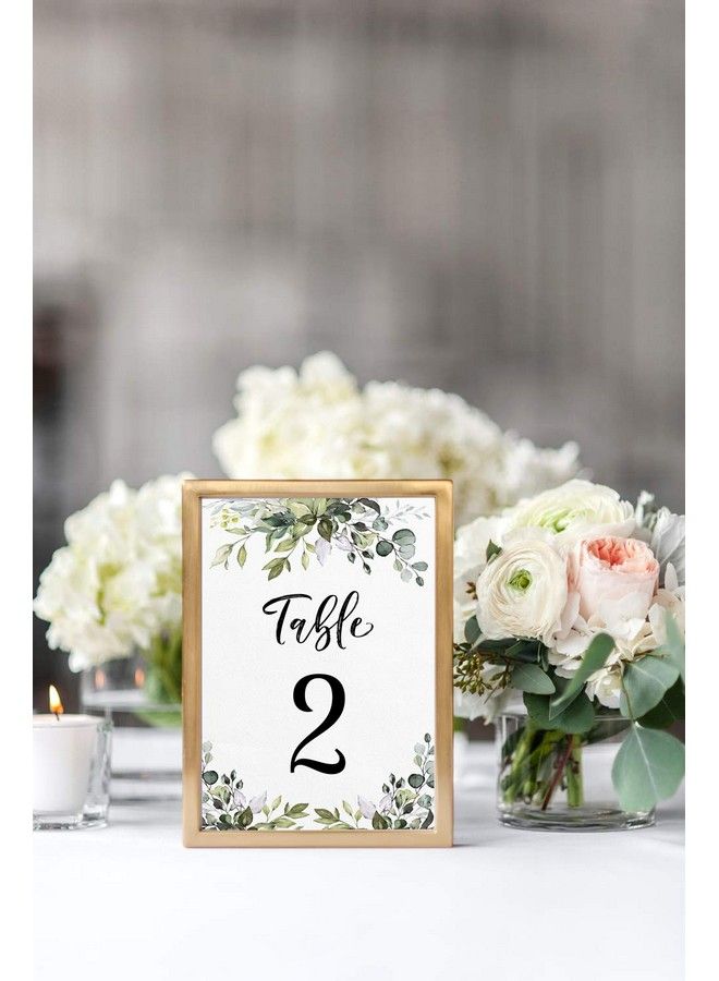 Printed Party Table Card Numbers Set 125 And Head Table Card Greenery  - Image 3