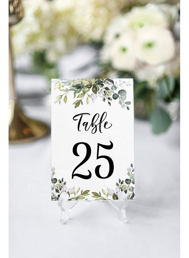 Printed Party Table Card Numbers Set 125 And Head Table Card Greenery  - Image 4