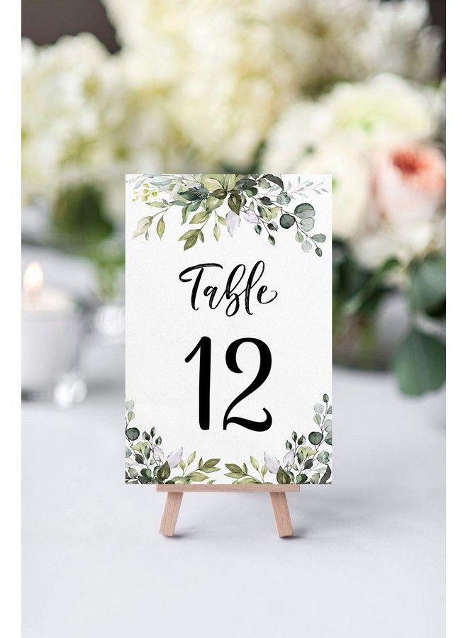 Printed Party Table Card Numbers Set 125 And Head Table Card Greenery  - Image 5
