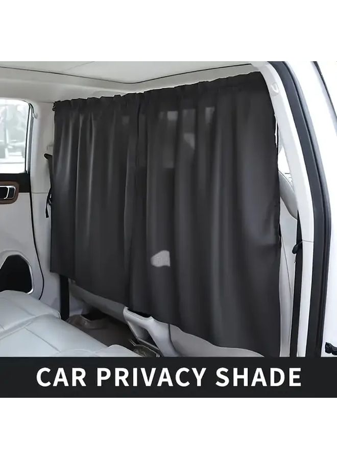 2025 Upgraded 2 Pieces Of Black Adjustable Car Privacy Curtain For Front And Rear Seats Machine Washable Easy To Install Fits Most Car Models Excellent Light Blocking Effect In Car Privacy Design - Image 2