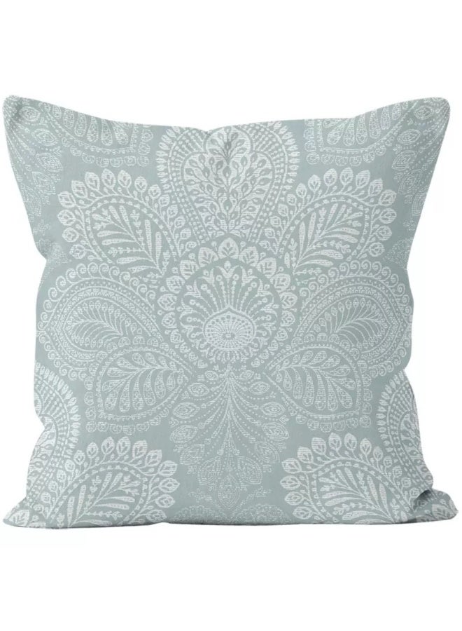 أوليس فيرس  مجموعة من 4 أغطية وسائد مربعة باللون الأزرق الطازج على الطراز المتوسطي، متينة ومقاومة للبهتان، ناعمة وآمنة على البشرة، مناسبة للصالونات والأسرة وغرف النوم والسيارات وغرف المعيشة. - Image 4